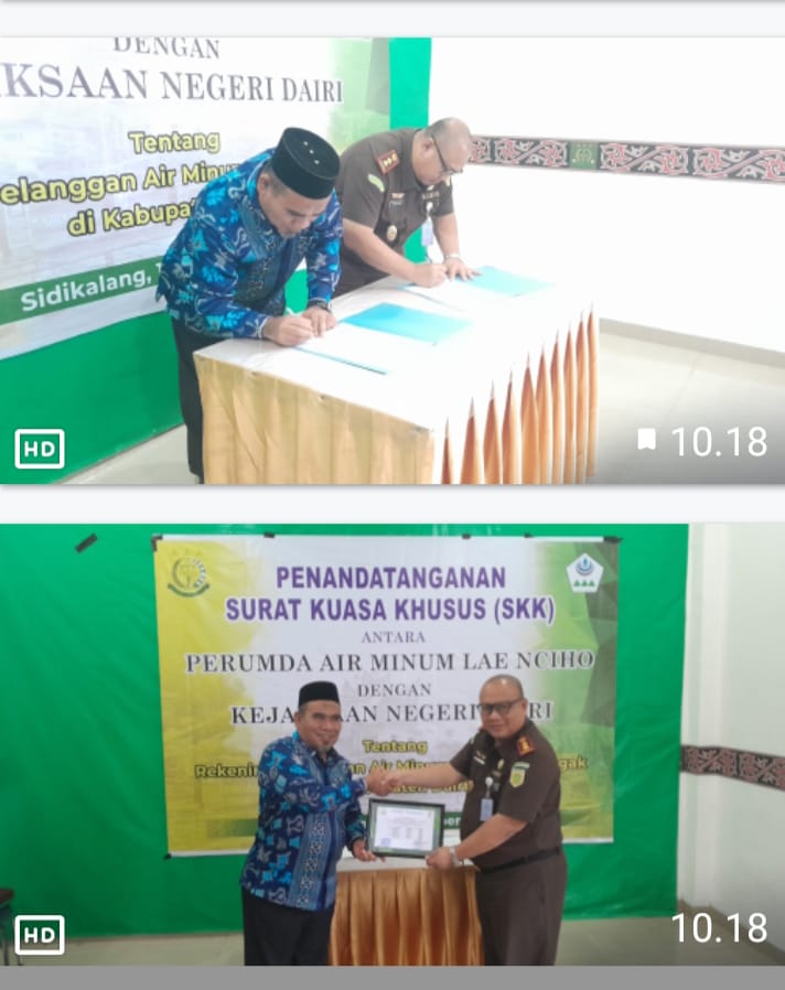 Perumda Tirta Nciho Jalin Kerja Sama Dengan Kejari Dairi