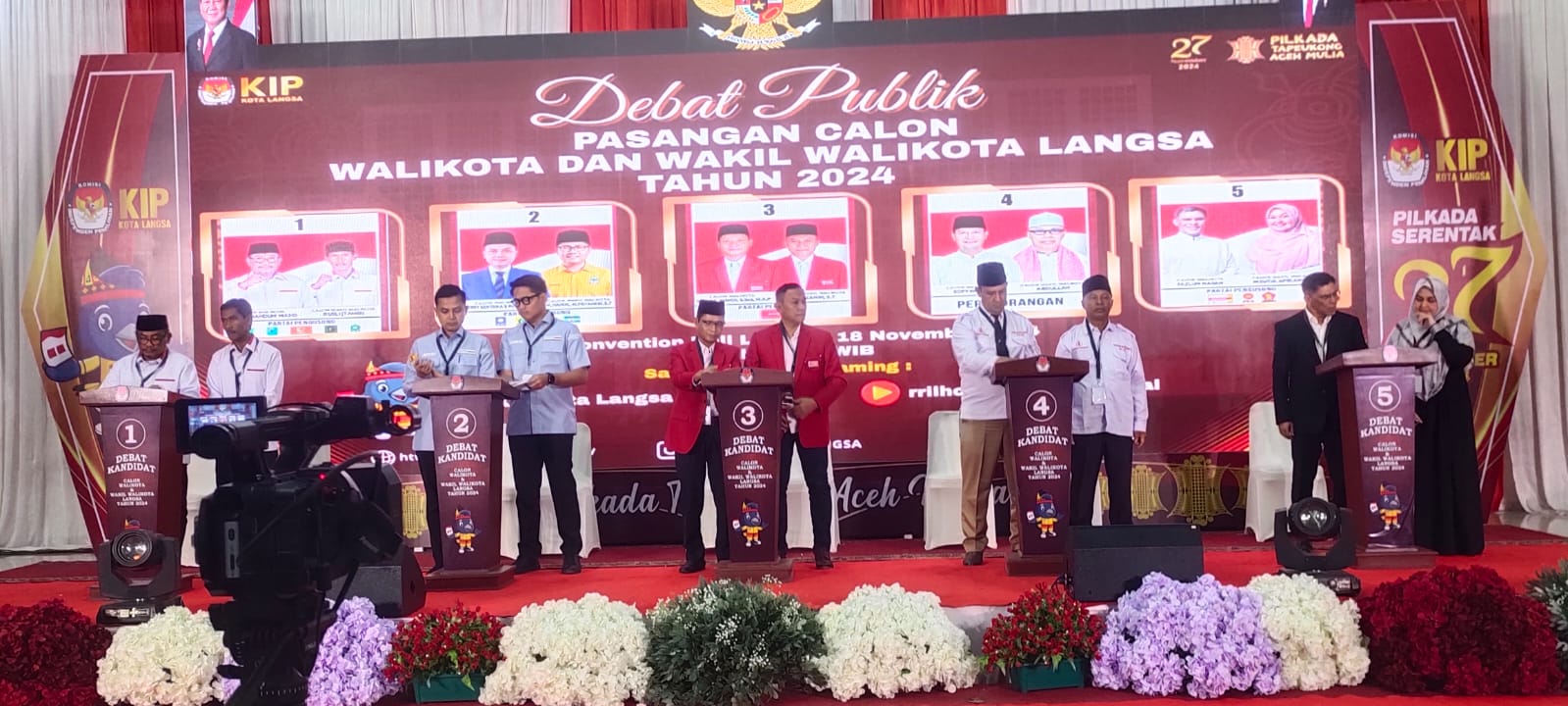 Lima Paslon Wali Kota/Wakil Wali Kota Langsa Ikuti Debat Publik