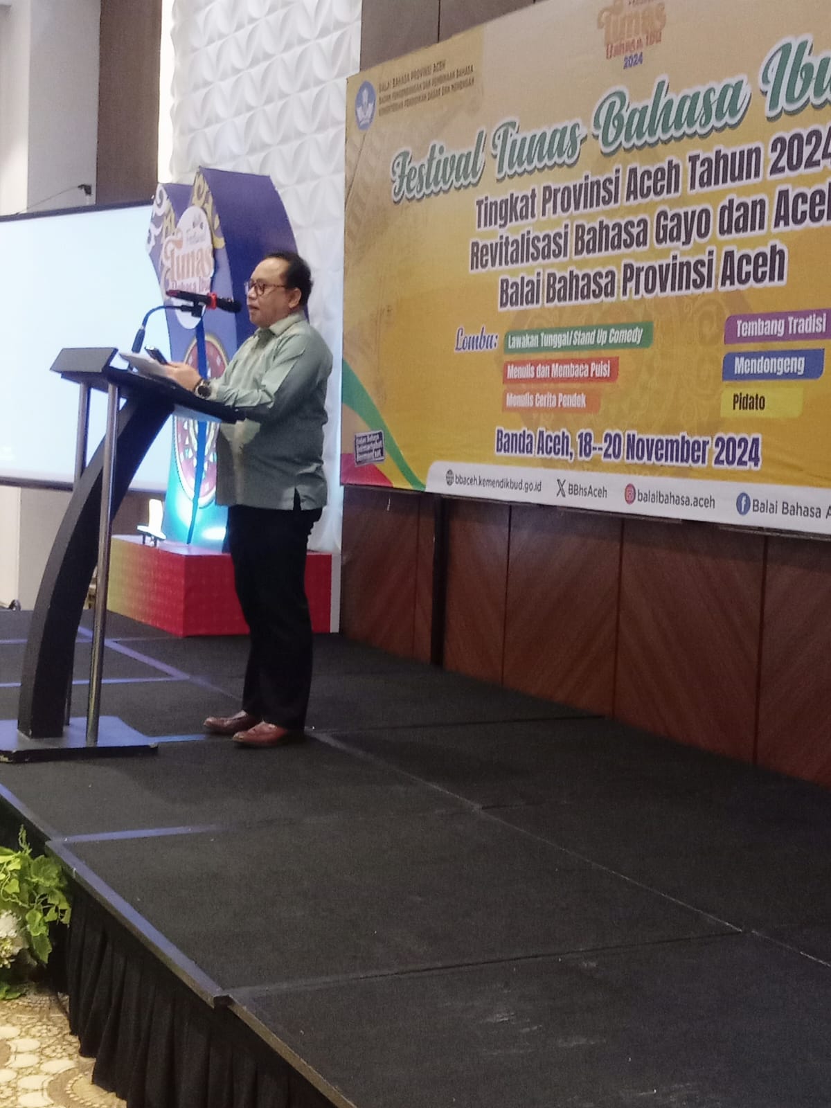 Balai Bahasa Aceh Gelar FTBI, Diikuti 270 Siswa SD/SMP Dari Enam Kabupaten/Kota