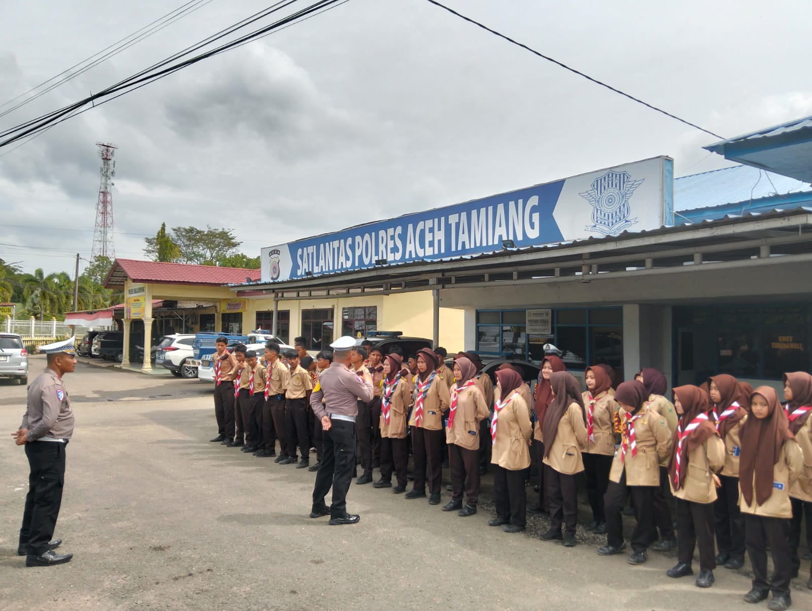 Pramuka Aceh Tamiang Ikuti Edukasi Penegakan Hukum Berlalu lintas