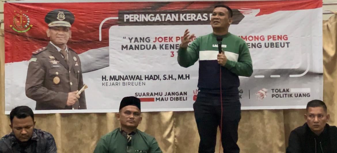 Kajari Bireuen Ingatkan Bahayanya Money Politics