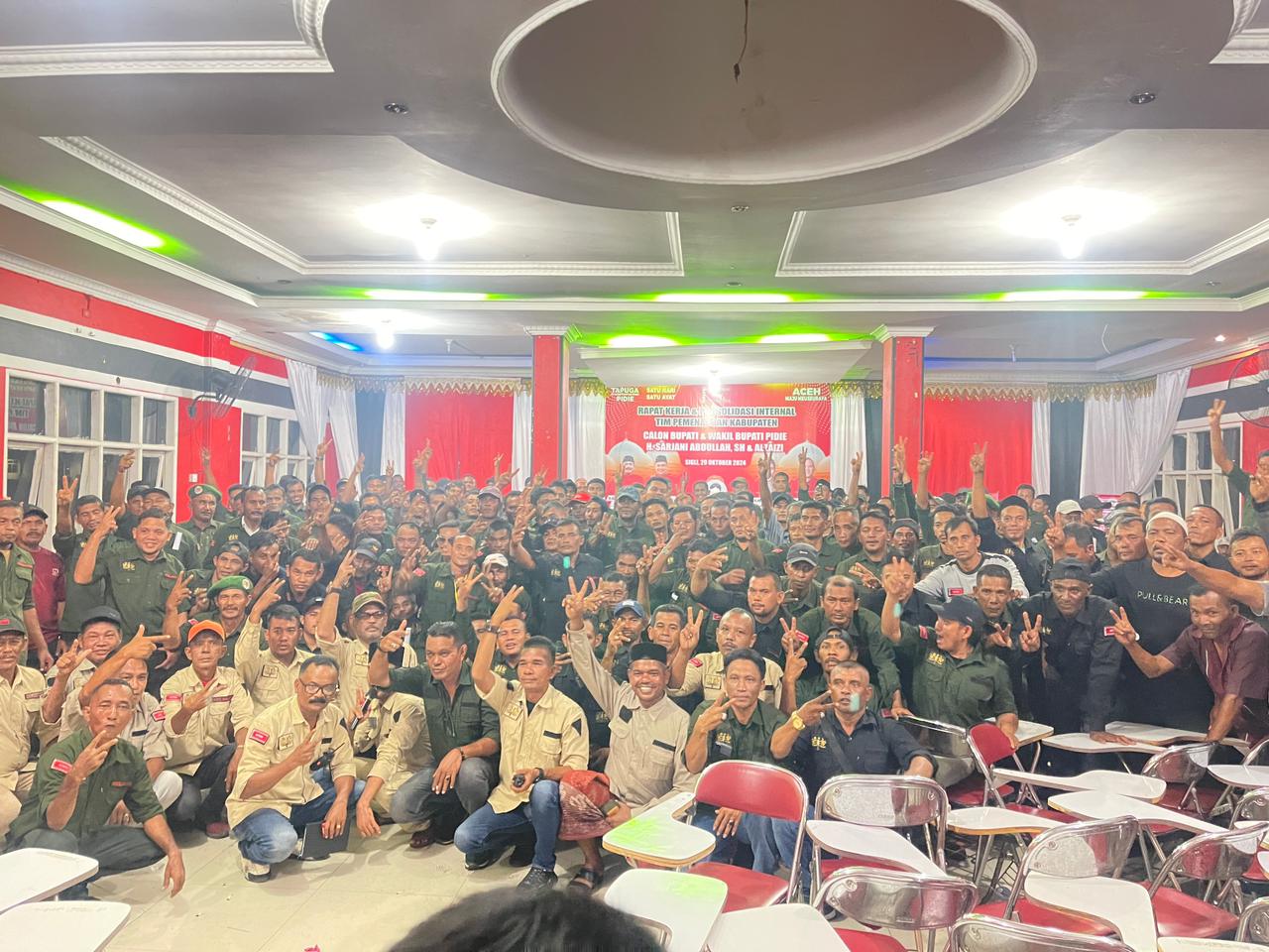 Relawan Komando Singa Mutiara Diminta Jaga Kekompakan, Perkuat Suara Sarjani-Alzaizi