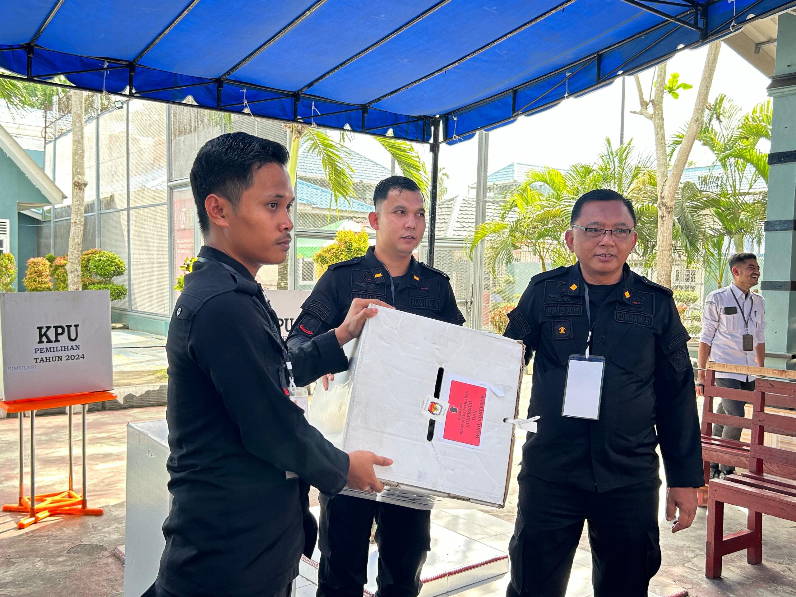 WBP Labuhanruku Antusias Ikuti Simulasi Pemungutan Suara