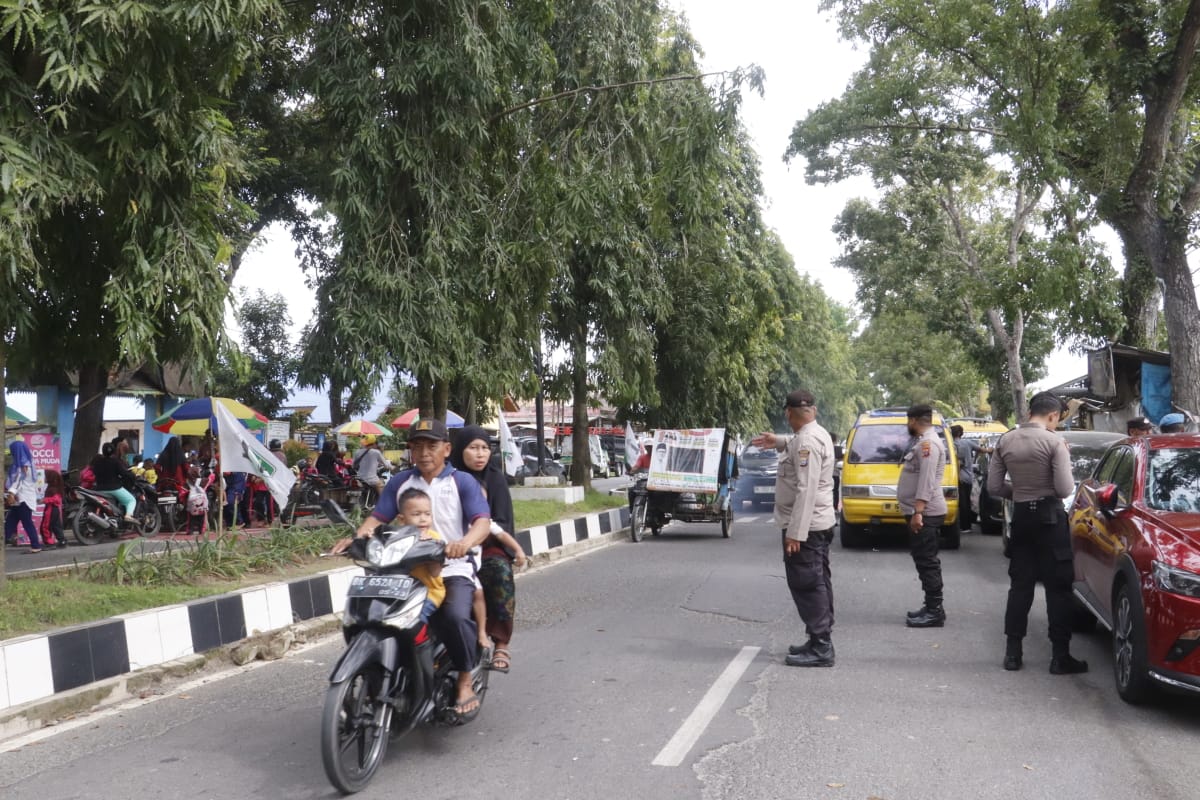 Polres Langkat Kerahkan Ratusan Personel Untuk Pengamanan Kampanye Akbar