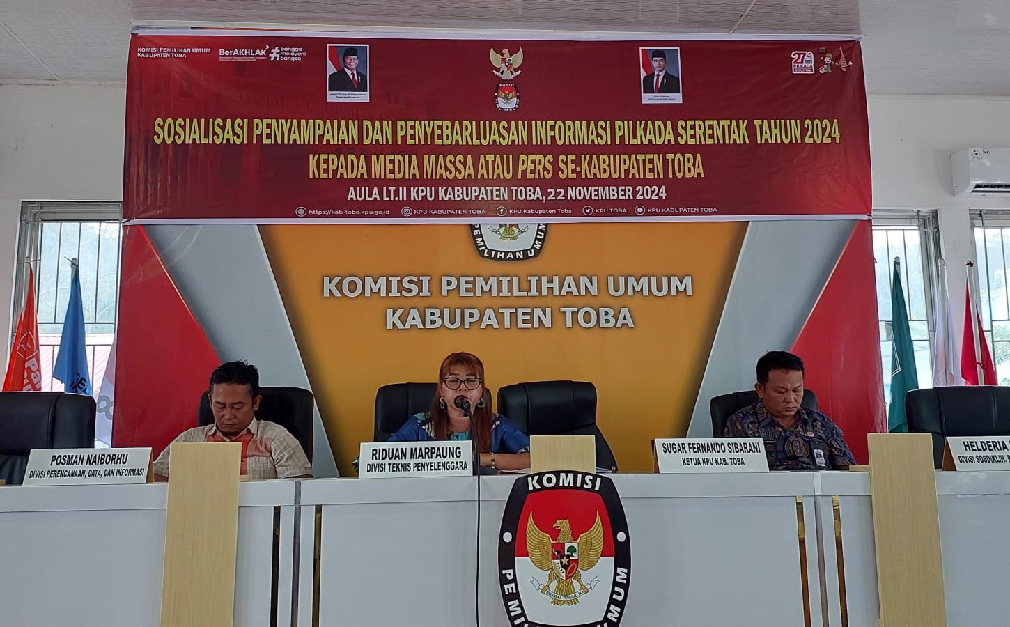 KPU Toba Ingatkan Masyarakat Tidak Ganggu Petugas KPPS Saat Di TPS
