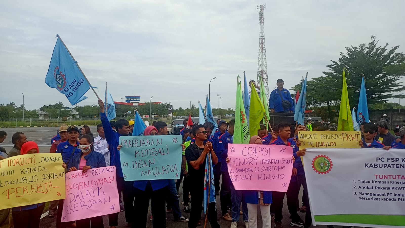 FSP KEP SPSI Demo PT Inalum Terkait Dugaan Pemberangusan Serikat
