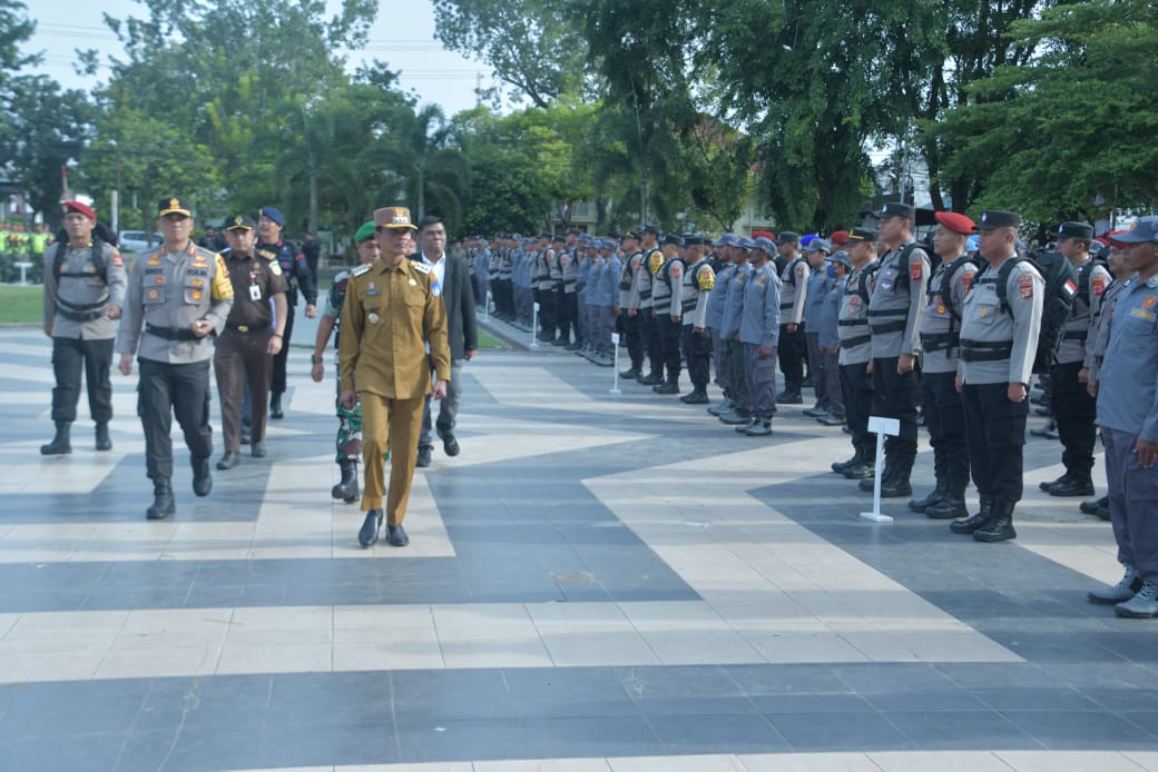 Ratusan Personel Gabungan Polda Aceh Amankan PAM TPS