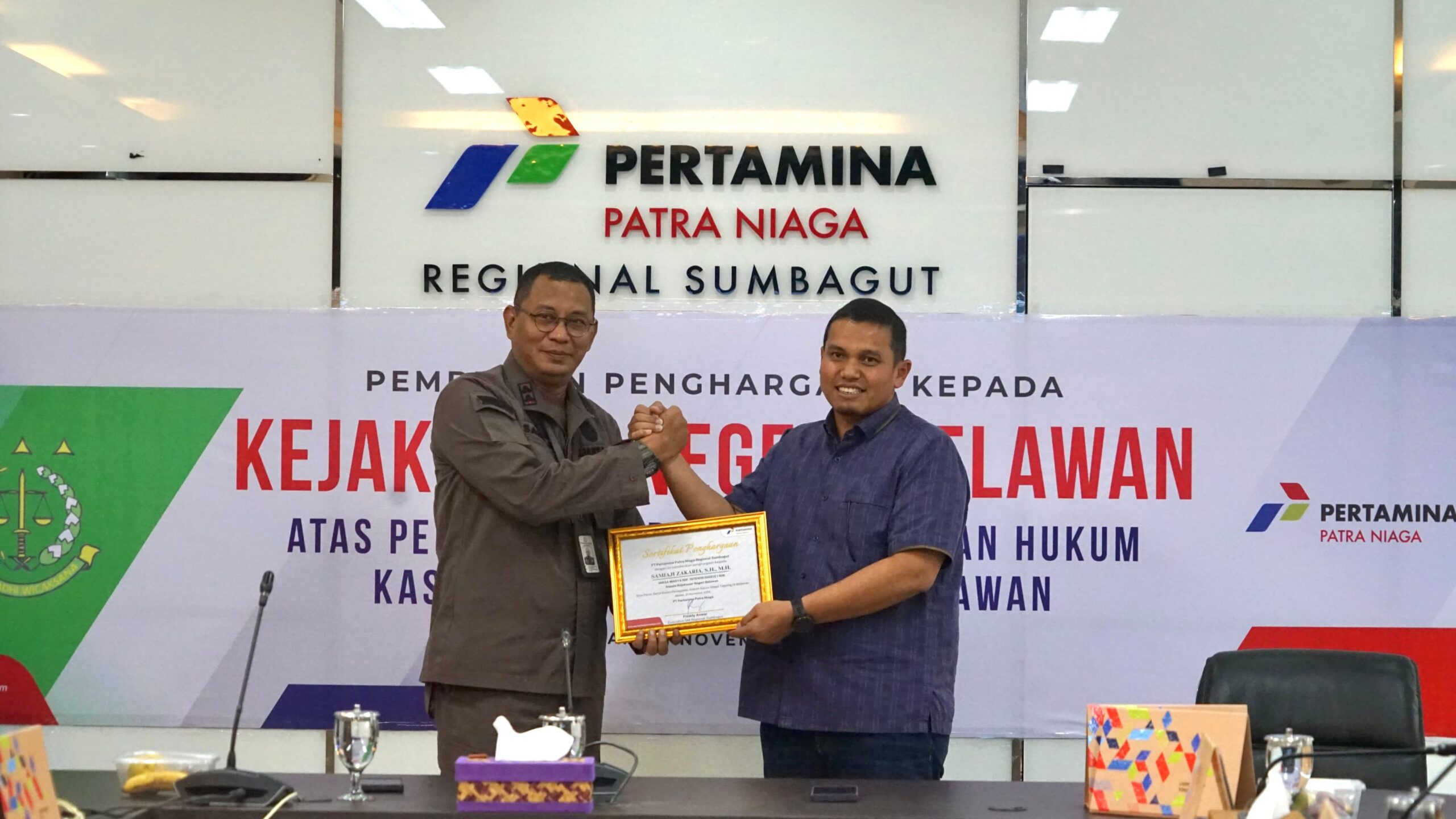 Pertamina Patra Niaga Apresiasi Kejari Belawan, Tegakkan Hukum Illegal Tapping