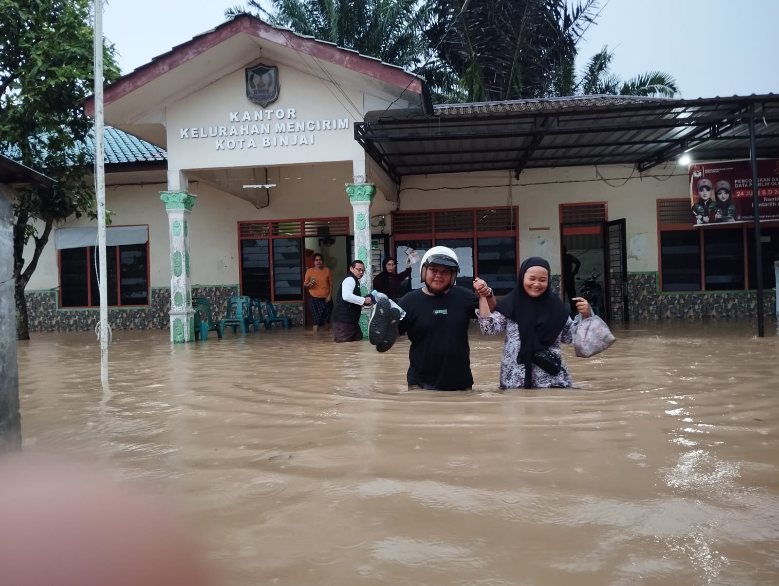 Binjai Dilanda Banjir, Jam Putungsura Pilkada Mundur