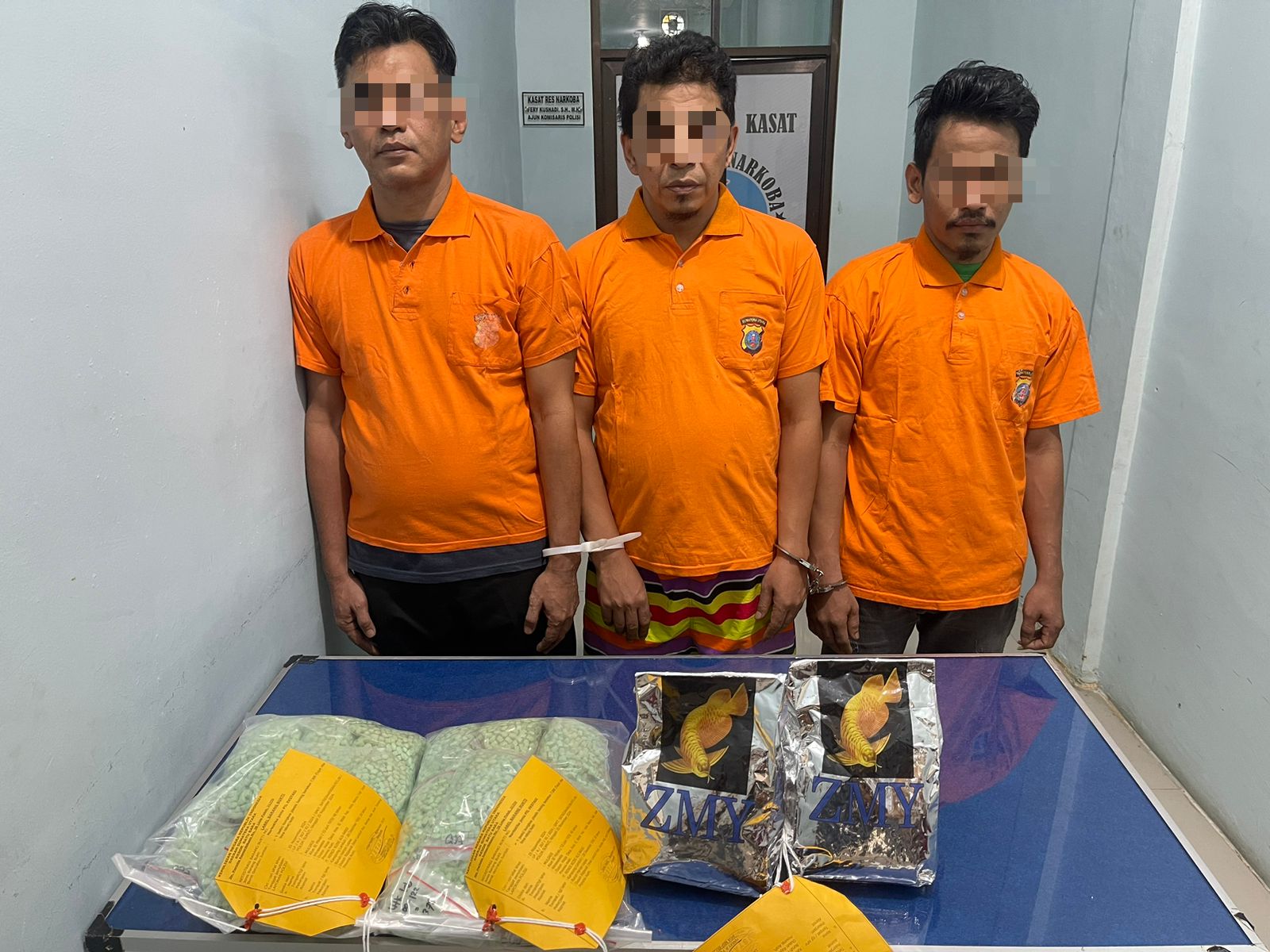 Tiga Warga Aceh Diringkus, 2 Kg Sabu Dan 15 Ribu Butir Ekstasi Disita