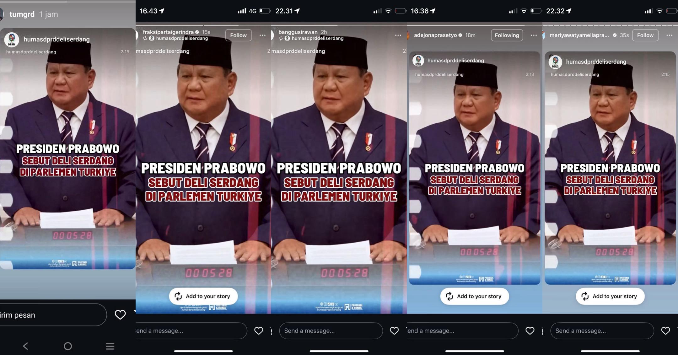 Viral, Prabowo Sebut Deliserdang Di Parlemen Turki