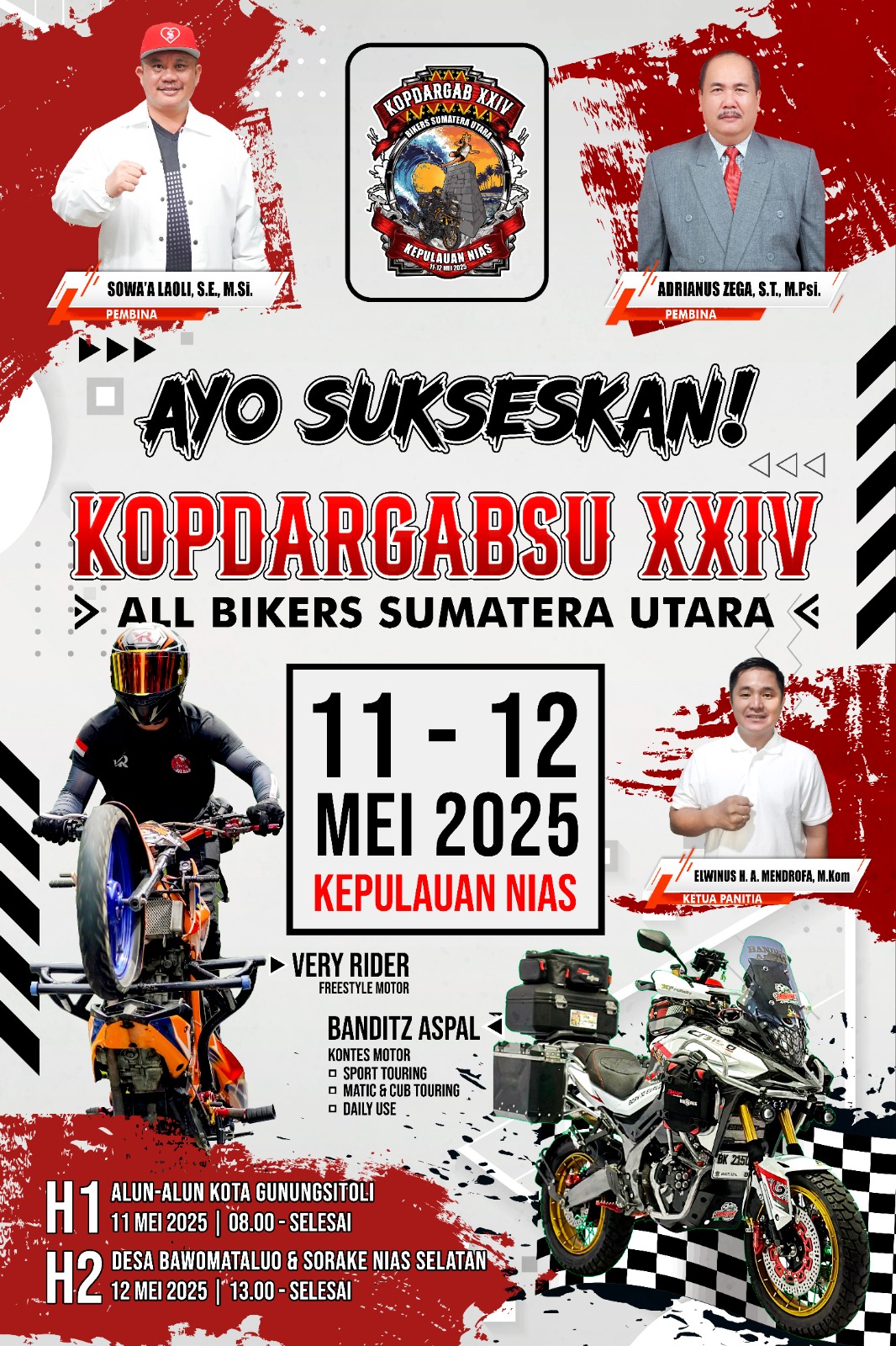 Kopdargabsu XXIV Di Kepulauan Nias Diikuti 2000 Bikers