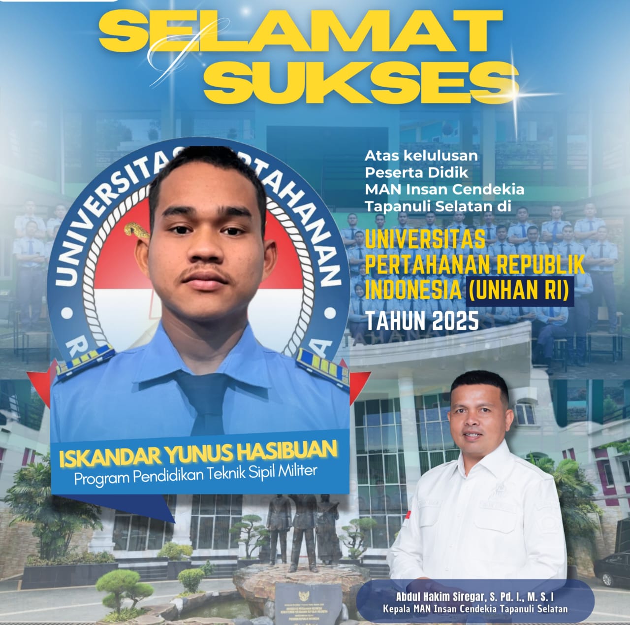Luar Biasa, Siswa MAN IC Tapsel Kembali Tembus Masuk Unhan RI