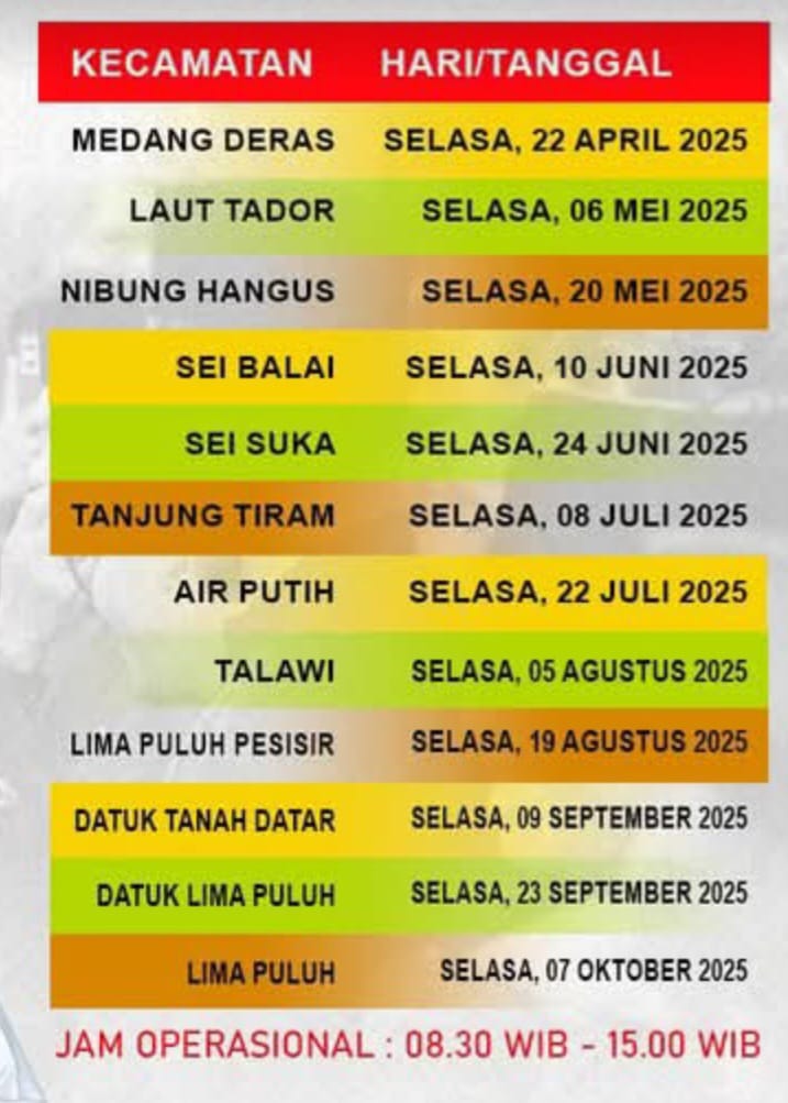 Bapenda Batubara Buka Layanan Pajak Daerah Di Kecamatan