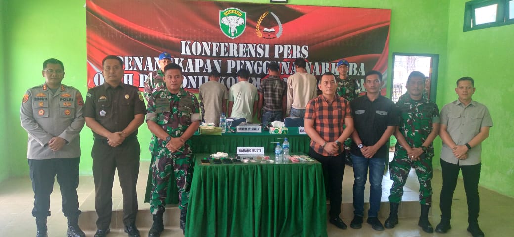 Diduga Pakai Sabu, 4 Pria Ditangkap Inteldim 0116/Nagan Raya