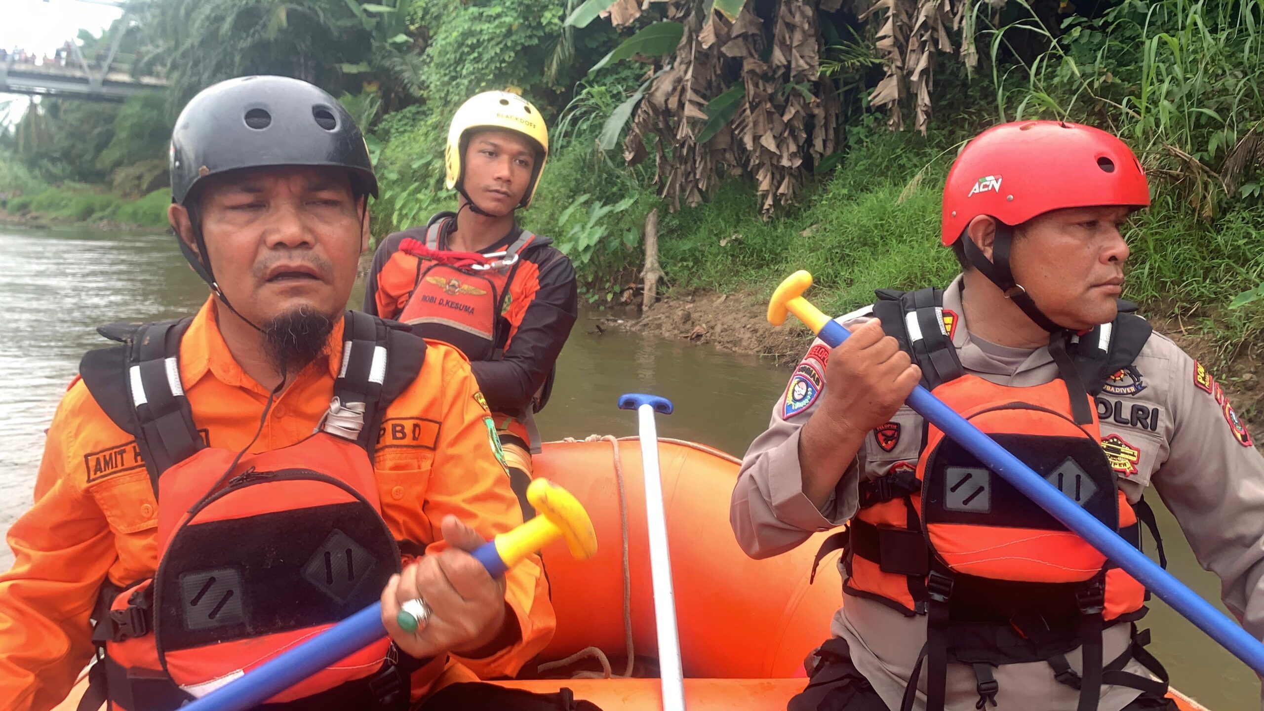 Anak SD Hanyut Di Sungai Barumun Belum Ditemukan