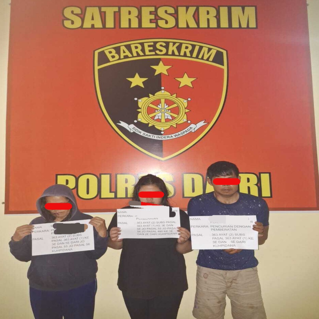 Polres Dairi Tangkap 3 Pencuri Emas Dan Surat Berharga Senilai Rp700 Juta