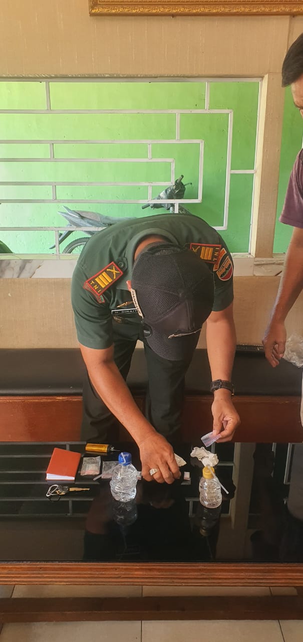 Danramil Batangtoru Tapsel Grebek Sarang Narkoba