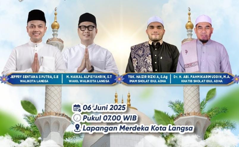 Abi Fahmikarimuddin, Khatib Shalat Idul Adha Di Lapangan Merdeka Langsa