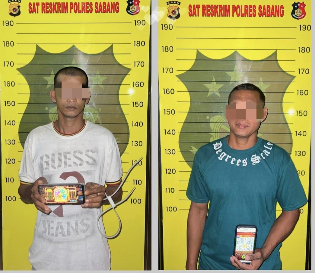 Polres Sabang Ciduk Dua Pelaku Judi Online