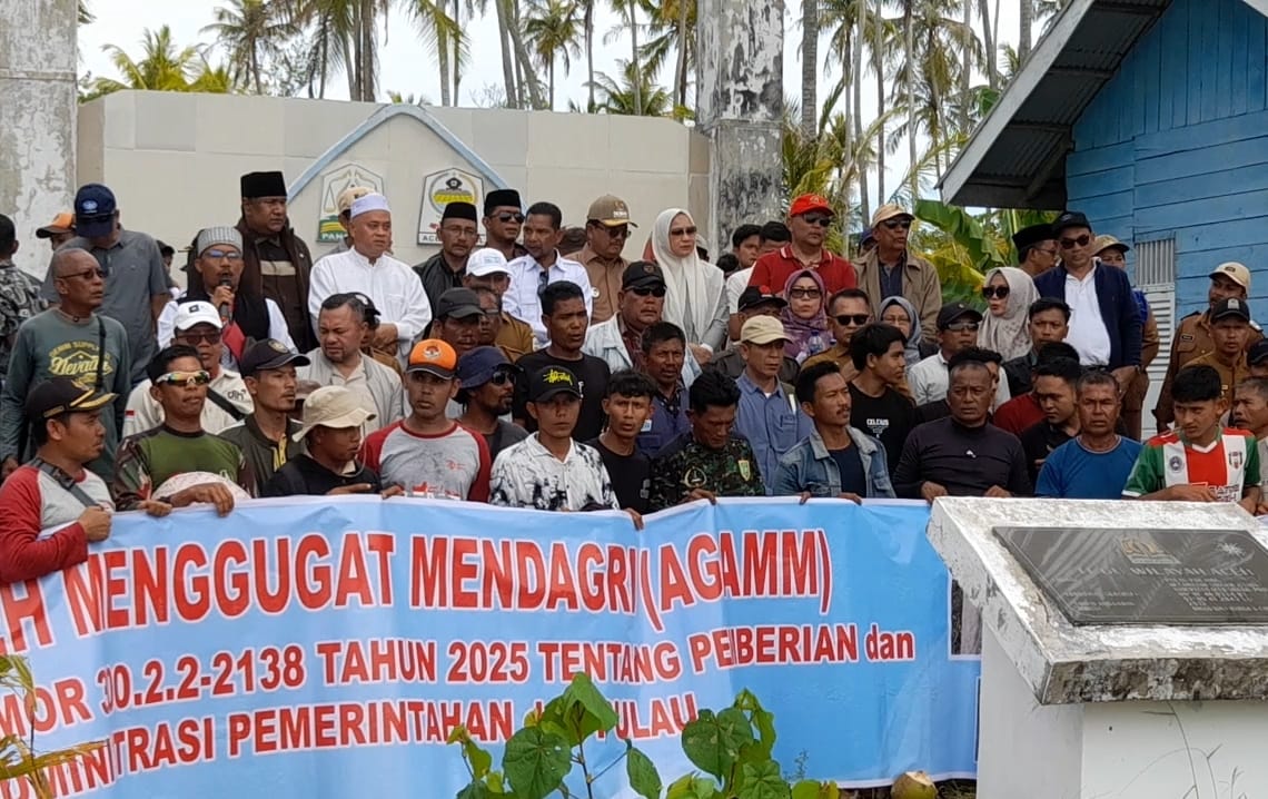 Masyarakat Aceh Singkil Dukung DPR/DPD RI Tolak Kepmendagri Soal Empat Pulau