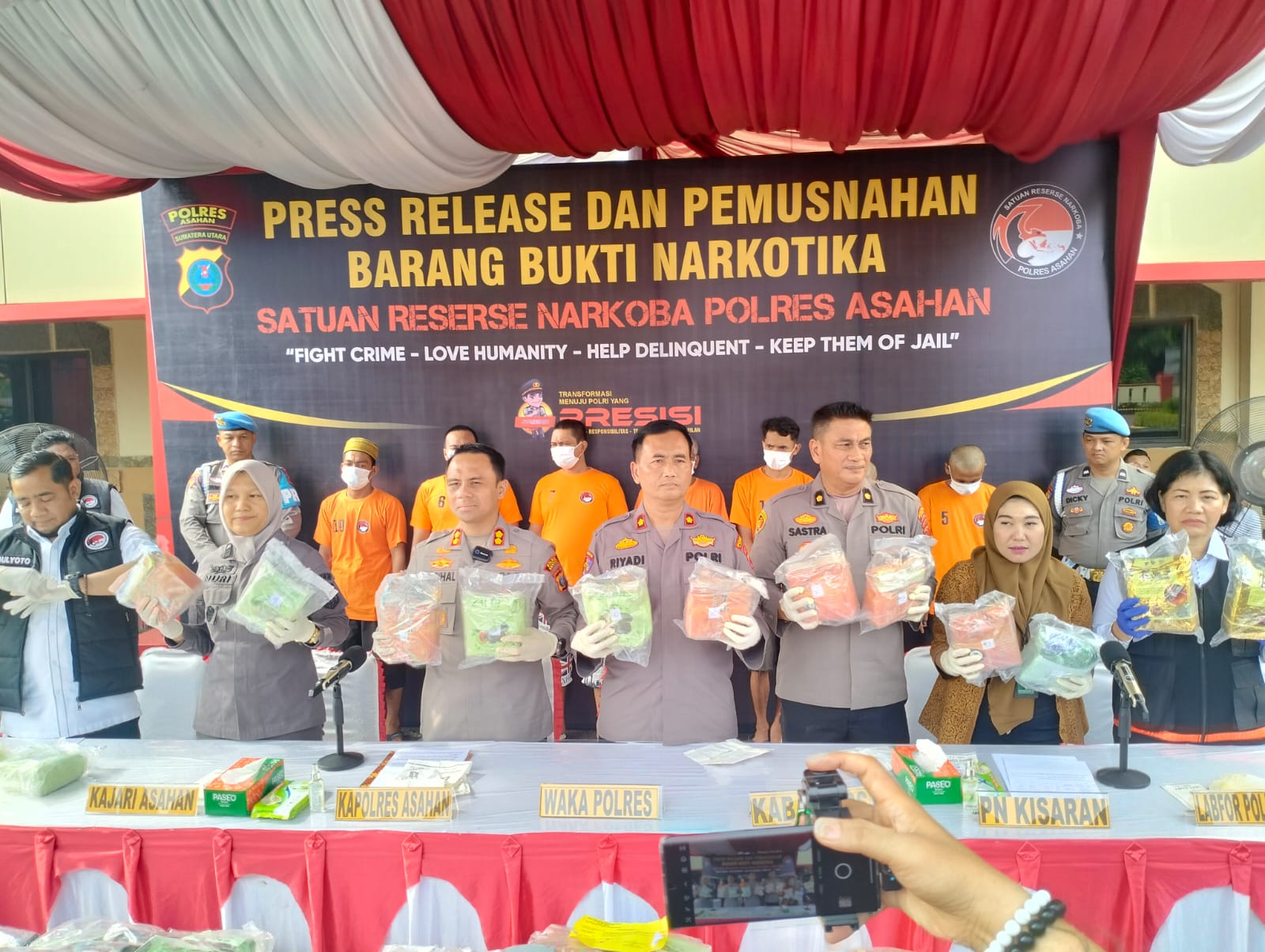 Polres Asahan Gagalkan Penyelundupan 40 Kg Sabu
