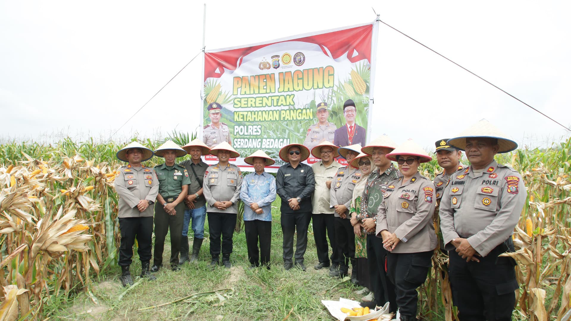 Kapolres Sergai Panen Jagung Serentak Bersama Presiden Prabowo