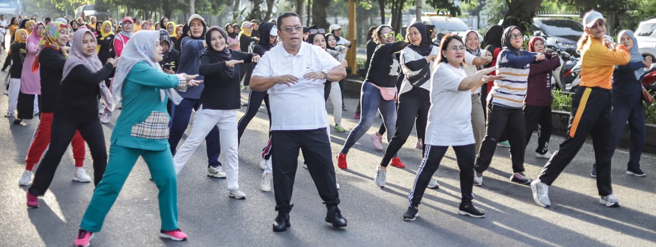 Wali Kota Siantar CFD Senam Sehat Bersama Masyarakat