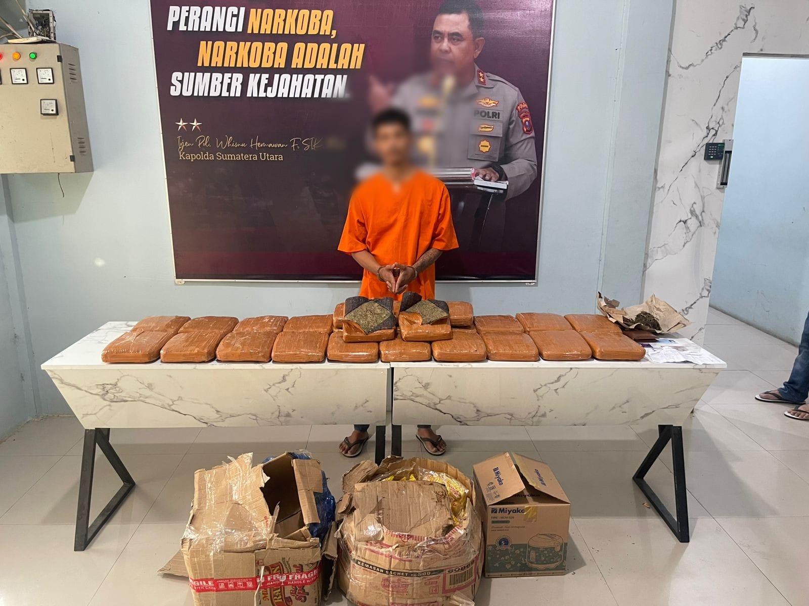 Polres Batubara Ungkap Kasus Ganja 25 Kg