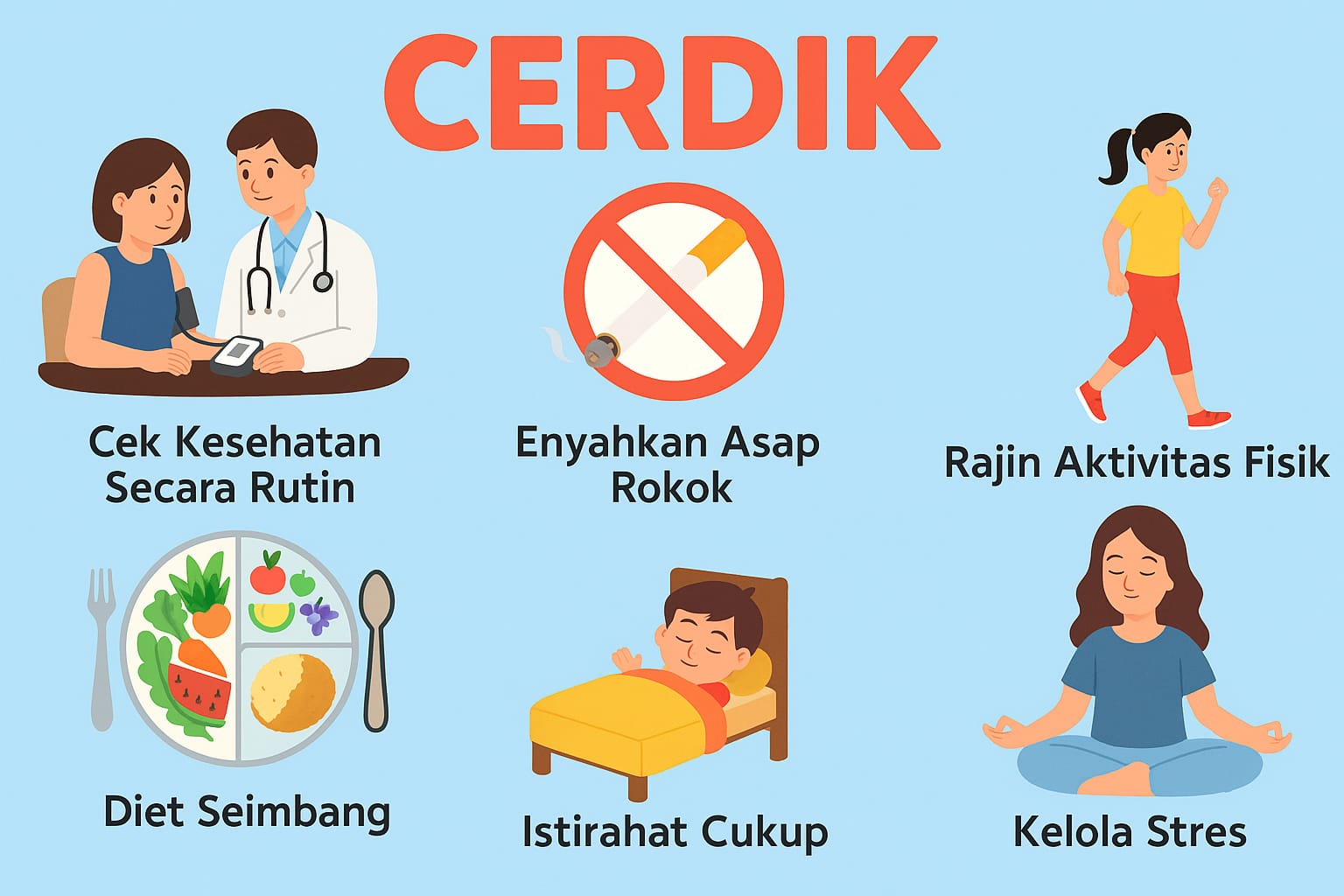 CERDIK, Langkah Sederhana Hadapi Ancaman Penyakit Tidak Menular