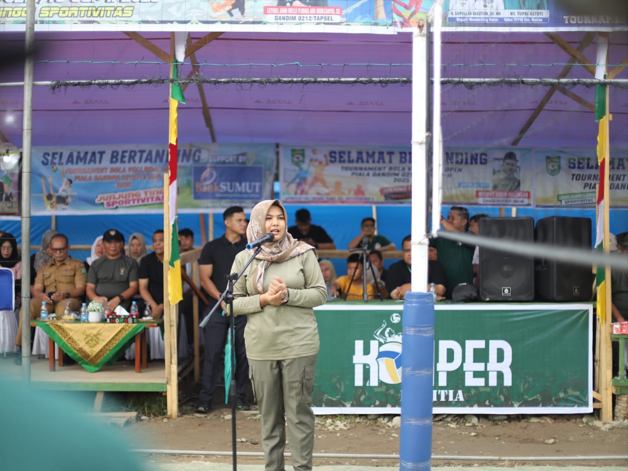 Wakil Bupati Madina Apresiasi Turnamen Bola Voli Dandim Cup II