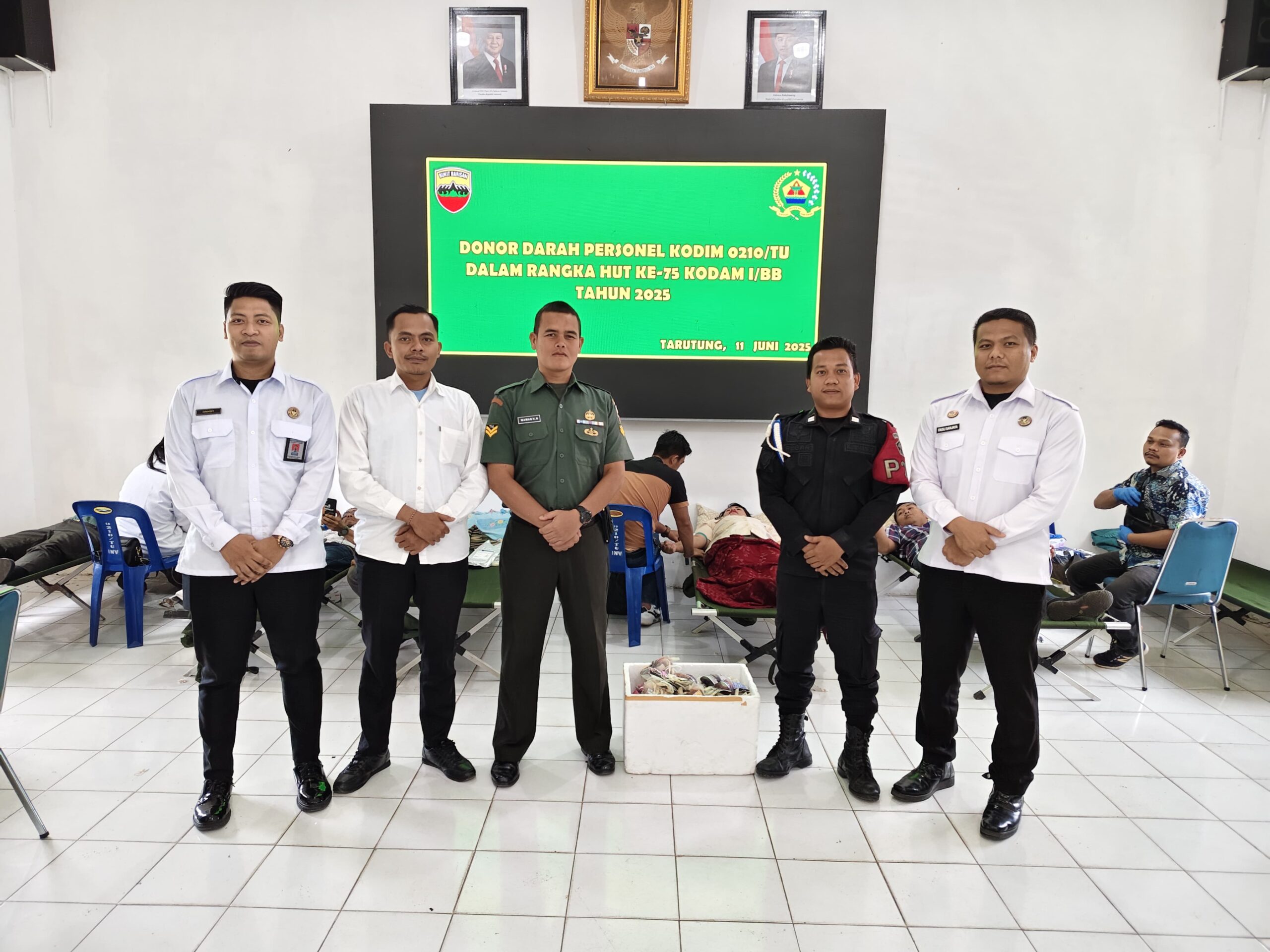 Rutan Tarutung Ikut Donor Darah HUT Ke-75 Kodam I/BB