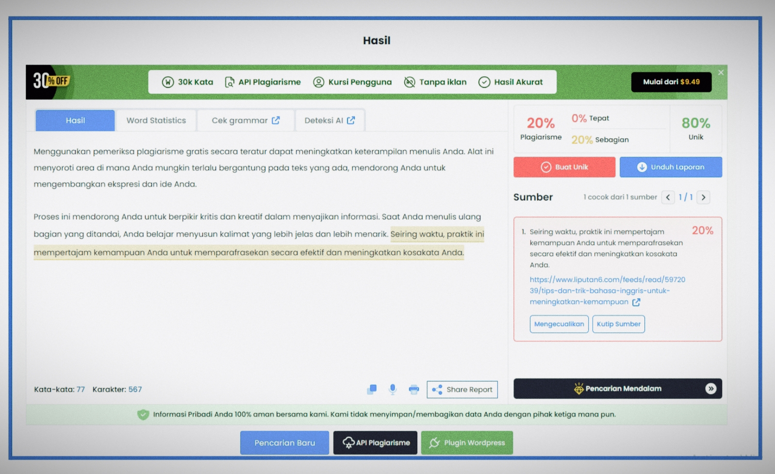 Bagaimana Pemeriksa Plagiarisme Dapat Membantu Meningkatkan Kemampuan Menulis?