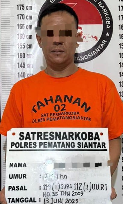 Polres P.Siantar Ringkus Pemilik Sabu Di Rumahnya