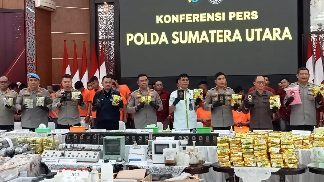 Polda Sumut Amankan Narkoba 1,2 Ton