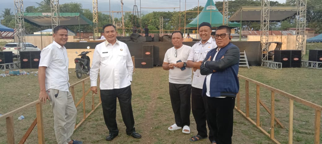 Bupati Agara Tinjau Persiapan Muslim Ayub Fest