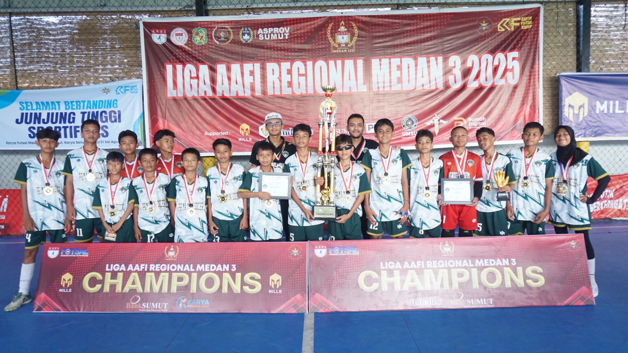 Liga AAFI Regional Medan 3 Tuai Pujian, Fascho Prima Dan PS Stars FC Juara