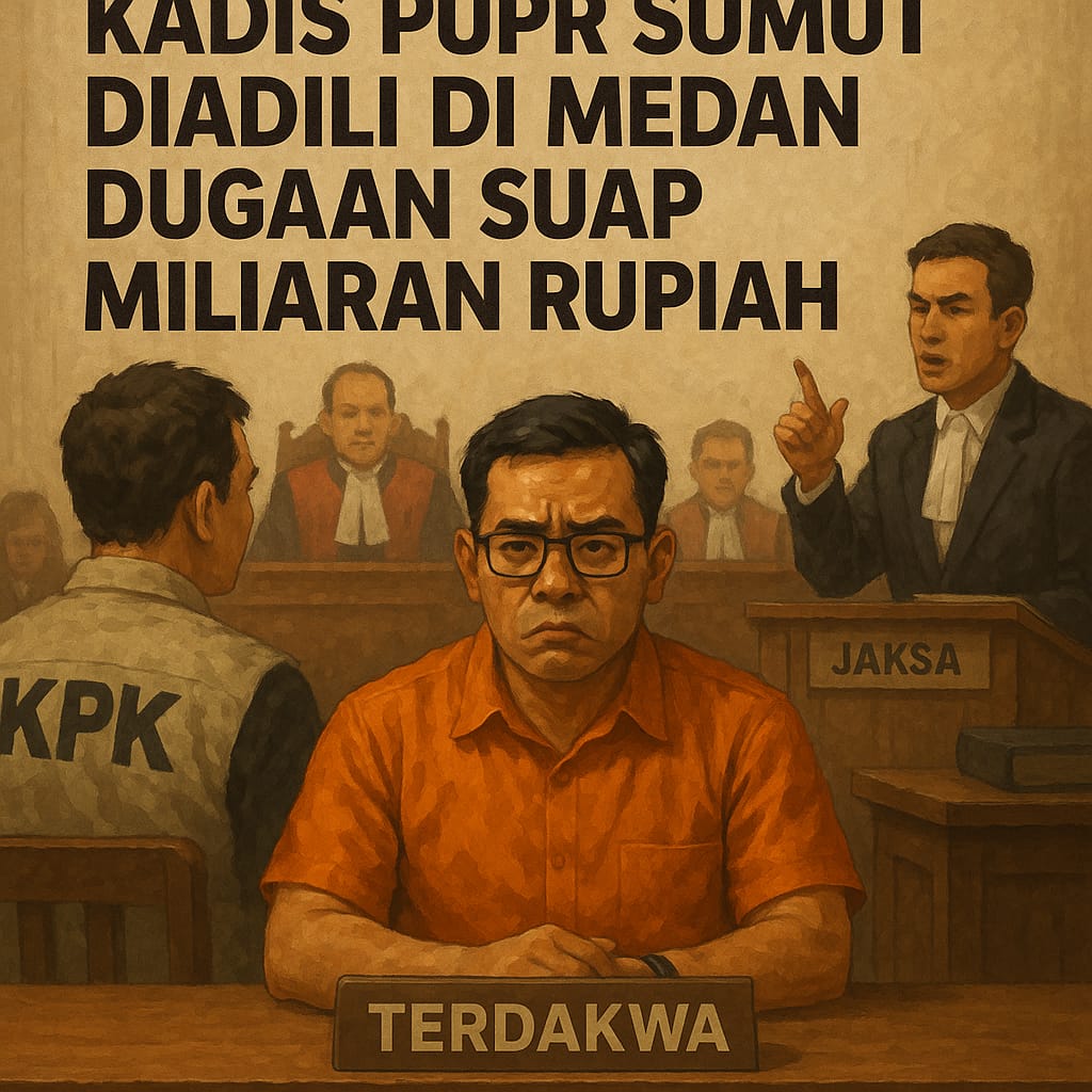 OTT KPK Berbuntut, Kadis PUPR Sumut Diadili Di Medan Dugaan Suap Miliaran Rupiah