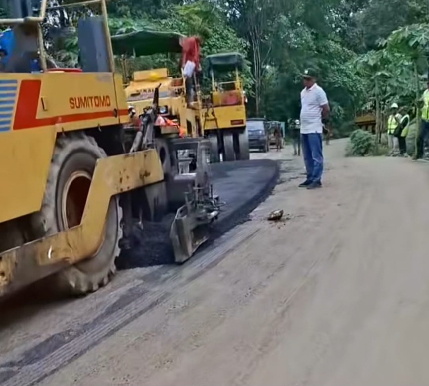Pengaspalan Jalan Ruas Lolowua - Dola Viral, Begini Penjelasan Dinas PUPR Provsu