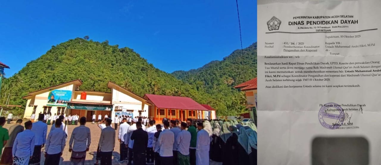Sita HP Anak Pejabat, Guru MUQ Aceh Selatan Dipecat