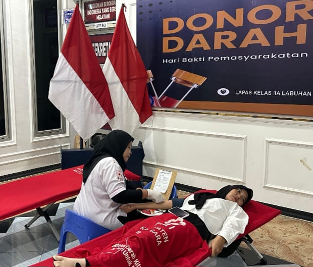 Peringati HBP Ke-62, Lapas Labuhan Ruku Gelar Donor Darah Bersama PMI Batubara