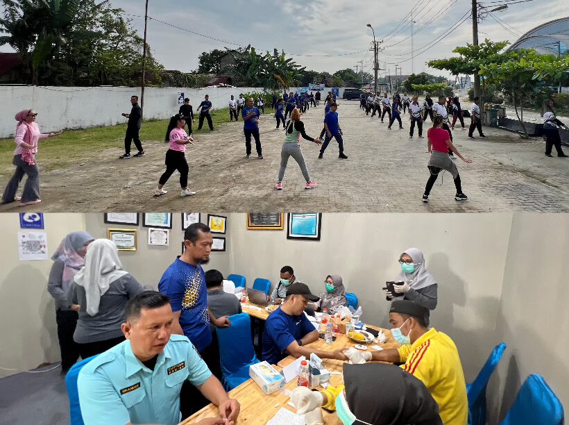 Pelindo Dan Bea Cukai Teluknibung Gelar Senam Bersama Dan Pemeriksaan Kesehatan