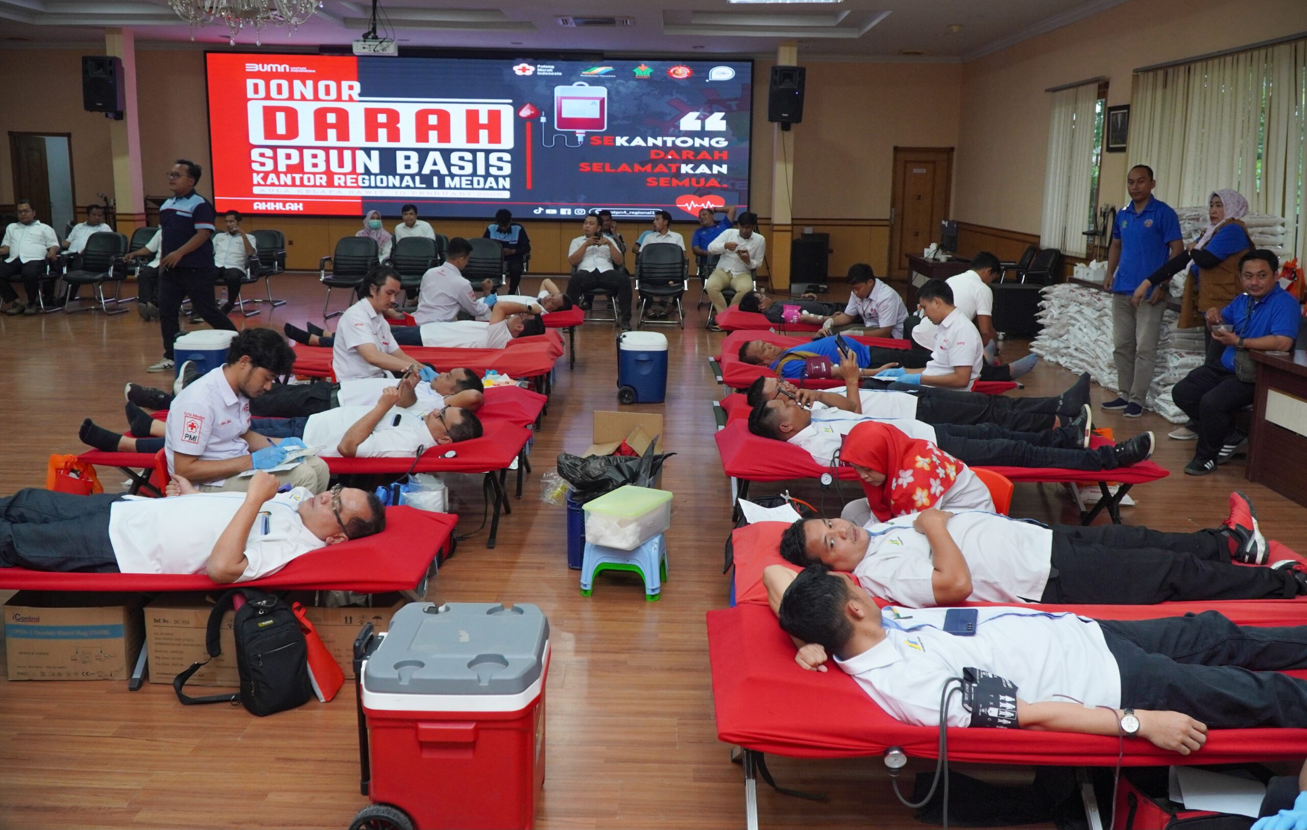 SPBUN Basis Kantor Operasional Medan PTPN IV Regional I Sukses Gelar Donor Darah 2025