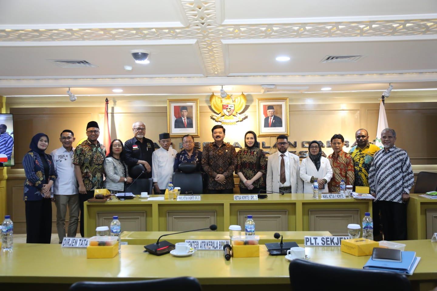Komite I DPD RI Desak Kementerian ATR/BPN Perhatikan Pembangunan Tata Ruang Daerah