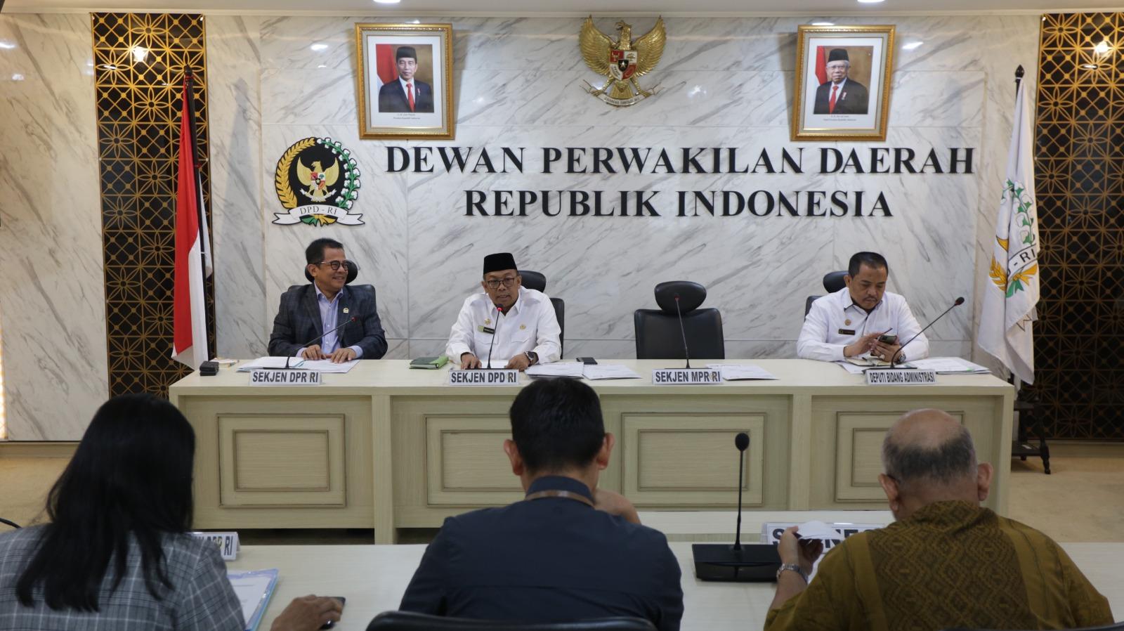 Setjen DPD, DPR Dan MPR RI Bahas Persiapan Sidang Bersama Tahun 2023