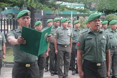 Kodim 0201 Laksanakan Tradisi Korps Penerimaan Tamtama Dan Bintara Baru