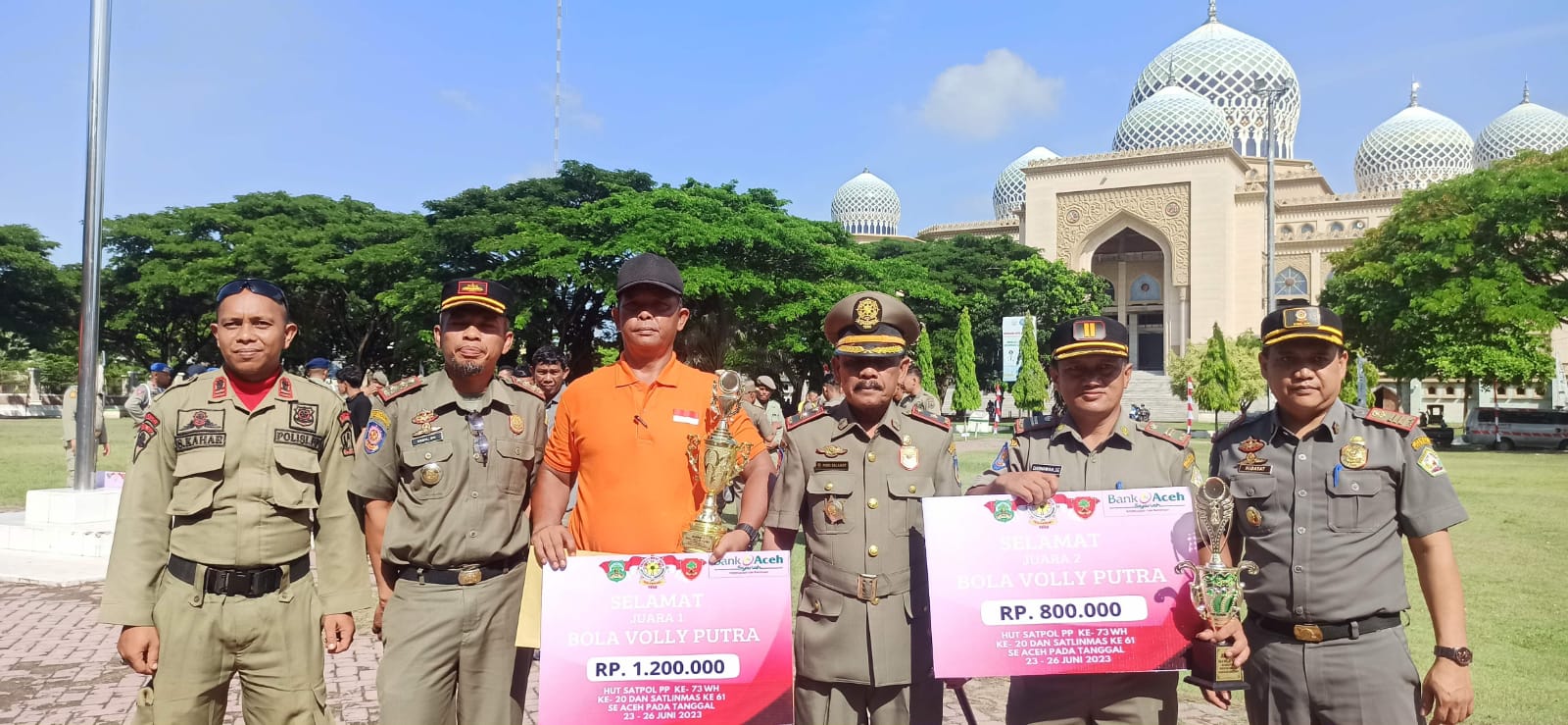 Satpol PP Langsa Juara Sepakbola Dan Voli