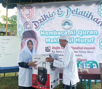 TGS Ganjar Beri Bantuan Sound System ke Majelis Taklim di Langkat