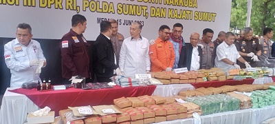 Poldasu Musnahkan Narkoba Senilai Rp690 M