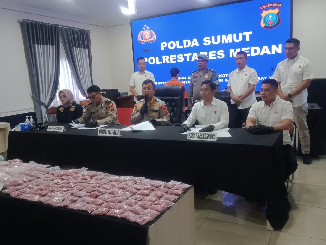 Sat Res Narkoba Polrestabes Medan Sita 2 Kg Sabu dan 36.860 Butir Pil Ekstasi